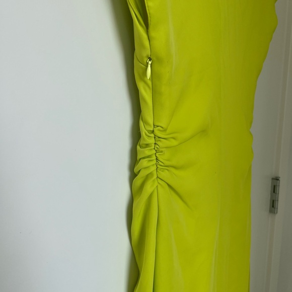 Zara Neon Green Midi Dress Size XS - Picture 6 of 7